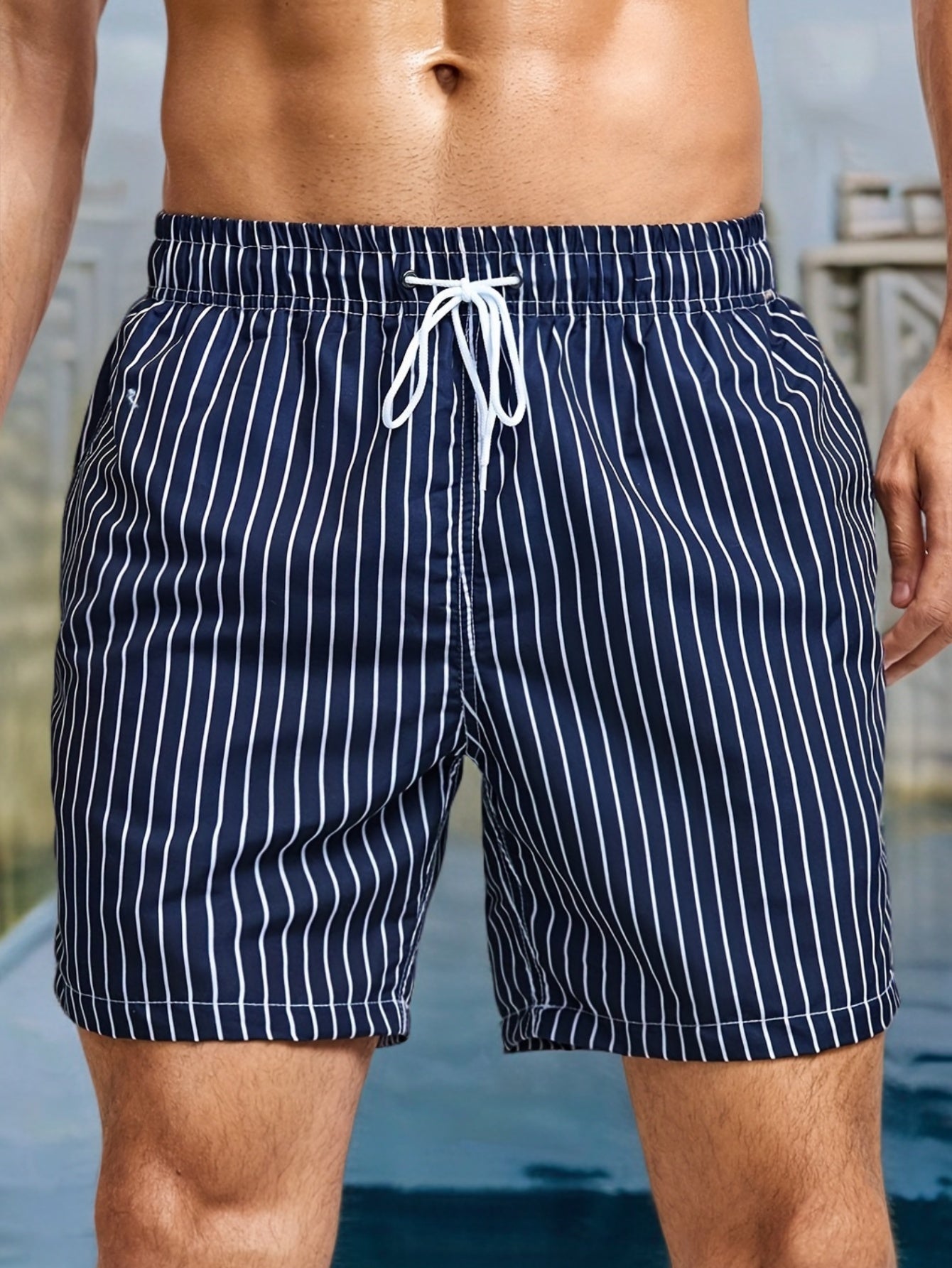 Michael™ | Effortless Striped Drawstring Shorts