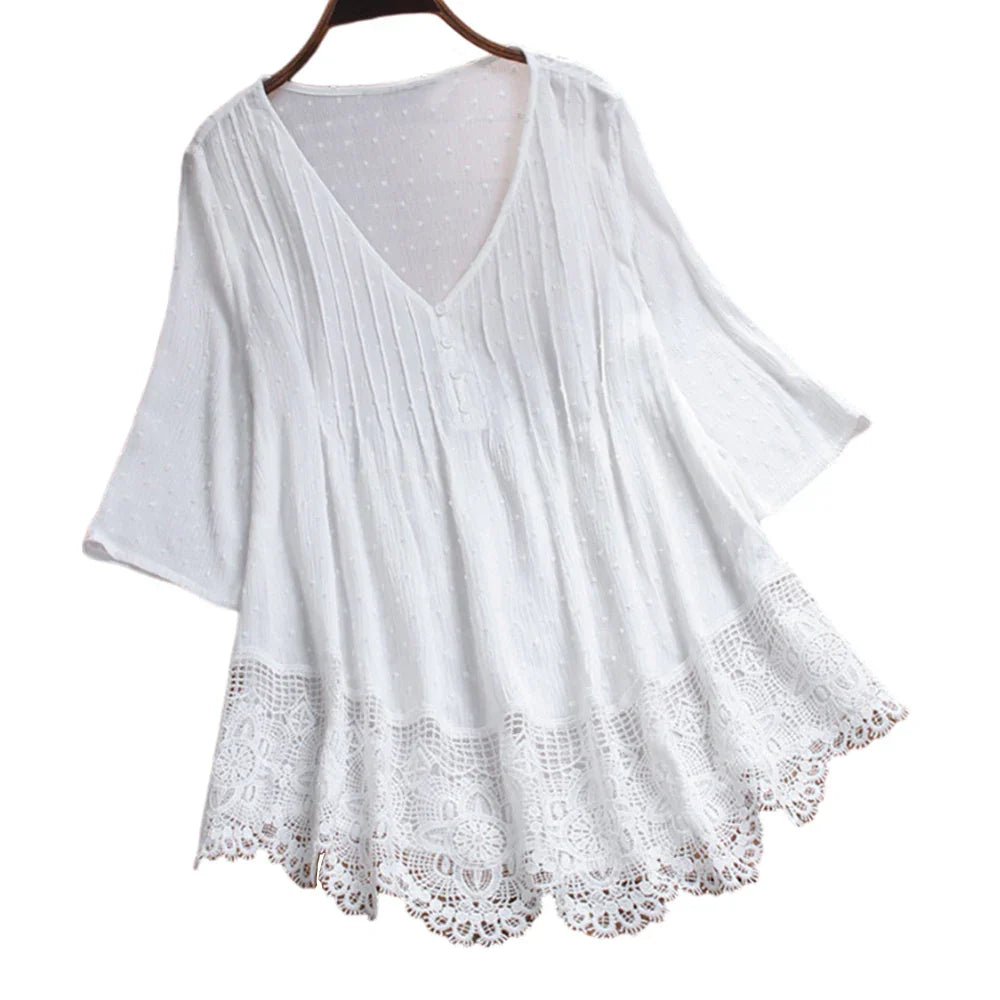 Caroline™ | Elegant Whisper Boho Blouse