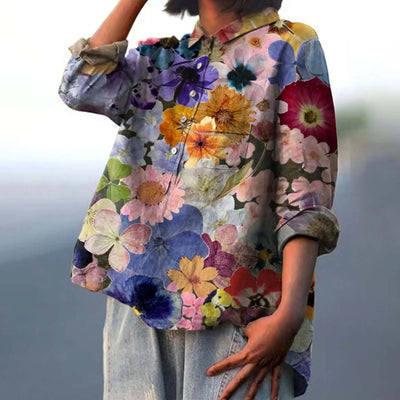 Maxine™ | Vibrant Oversized Button-Up Shirt