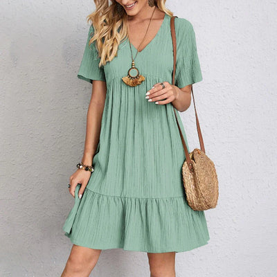 Adeline™ | Elegant V-Neck Summer Dress