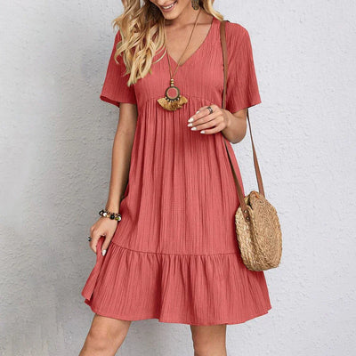 Adeline™ | Elegant V-Neck Summer Dress