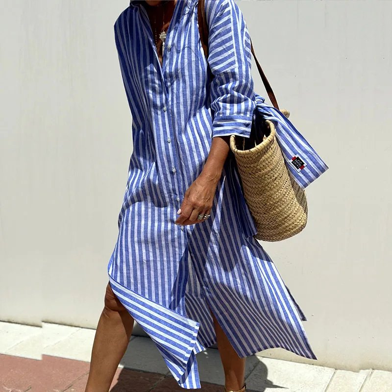 Amalia™ | Striped Shirt Dress