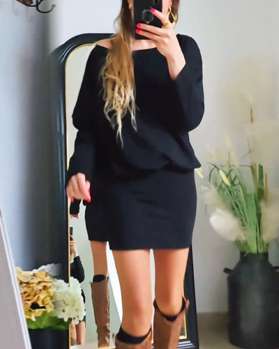 Anais™ | Long Sleeve Black Dress