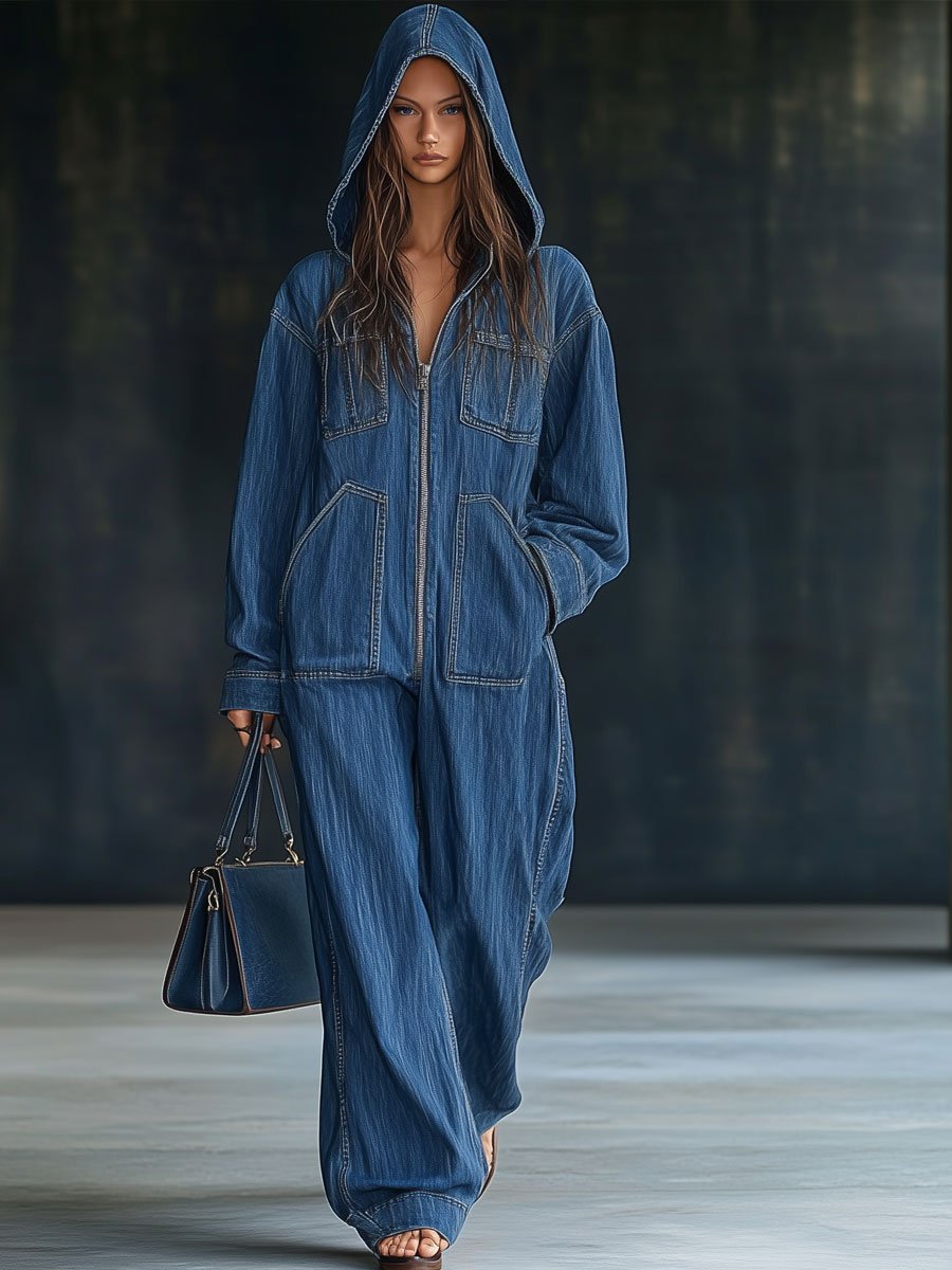 Denise™ | Vintage Denim Jumpsuit