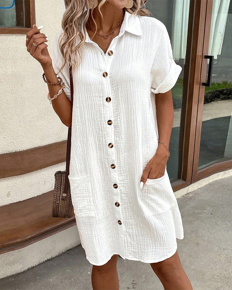 Melina™ | Effortless Button-Down Shirt Dress