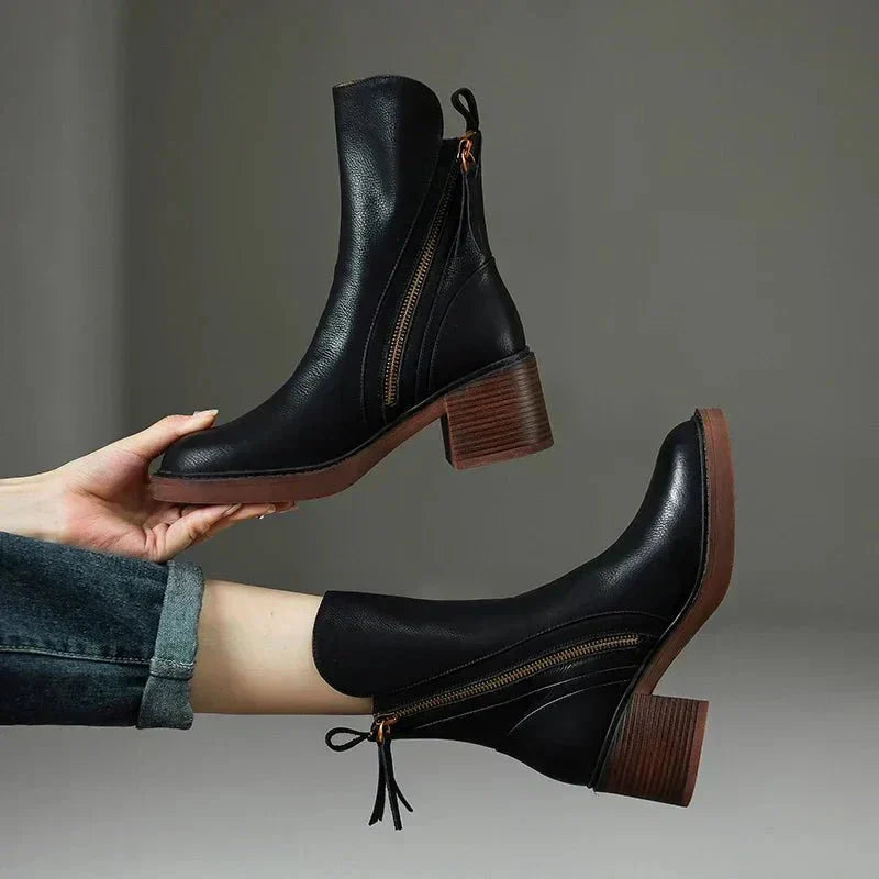 Grace™ | Leather Ankle Boots